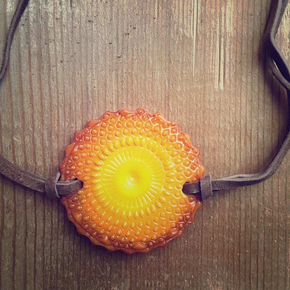 Art bracelet polymer clay, colorful.